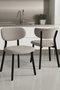 Hanah Home Toldy - Juego de 6 Sillas Gris y Negro